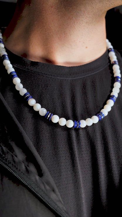 Lugia-Inspired Gemstone Necklace