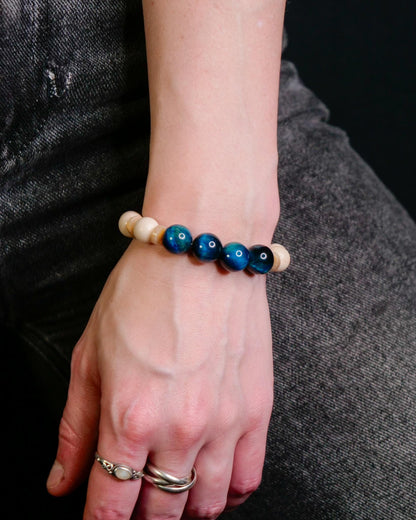 Snorlax Bracelet | Tigers Eye & Fossil Rock