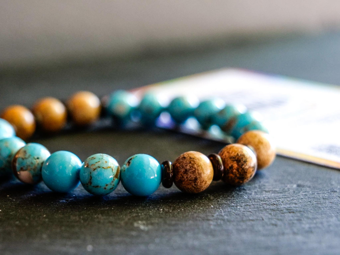 Squirtle Bracelet | Shell Turquoise & Picture Jasper