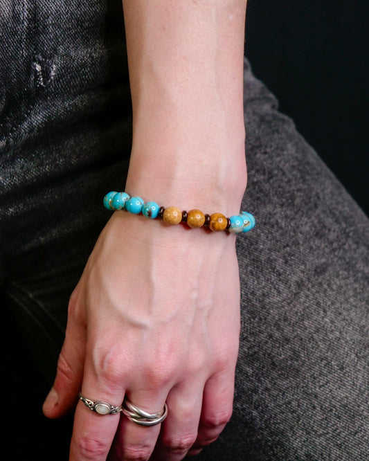 Squirtle Bracelet | Shell Turquoise & Picture Jasper